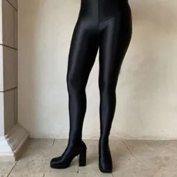 Free People Highest Rise Platform Boot Pants Boots w/ Attached Leggings US 10 - Picture 6 of 14